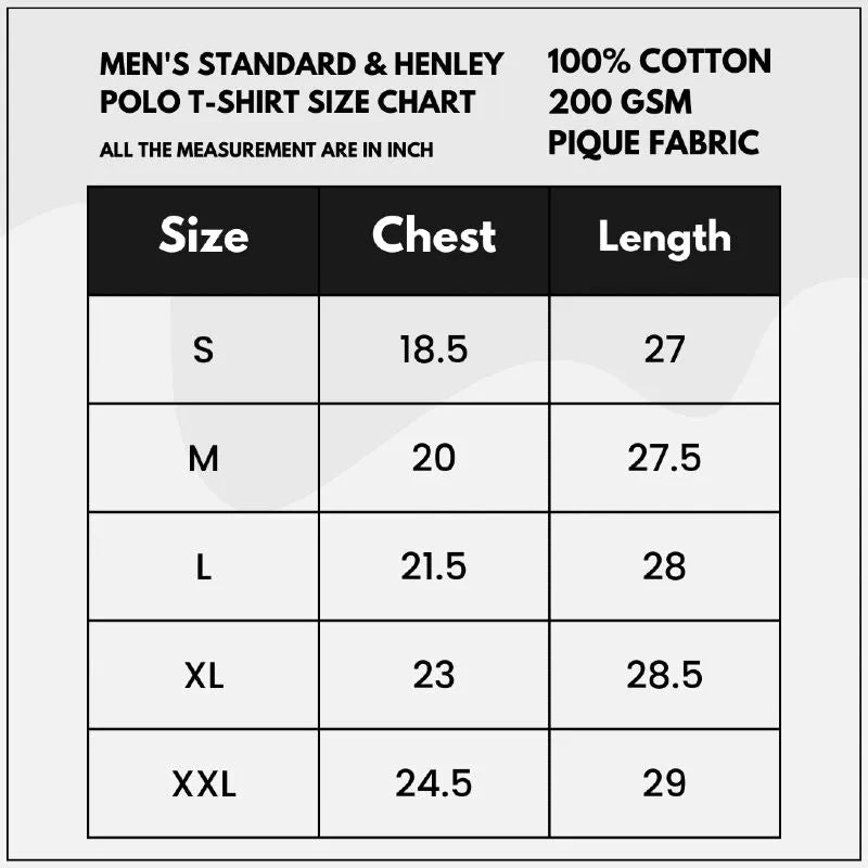 Men's Henley Polo (Yellow)
