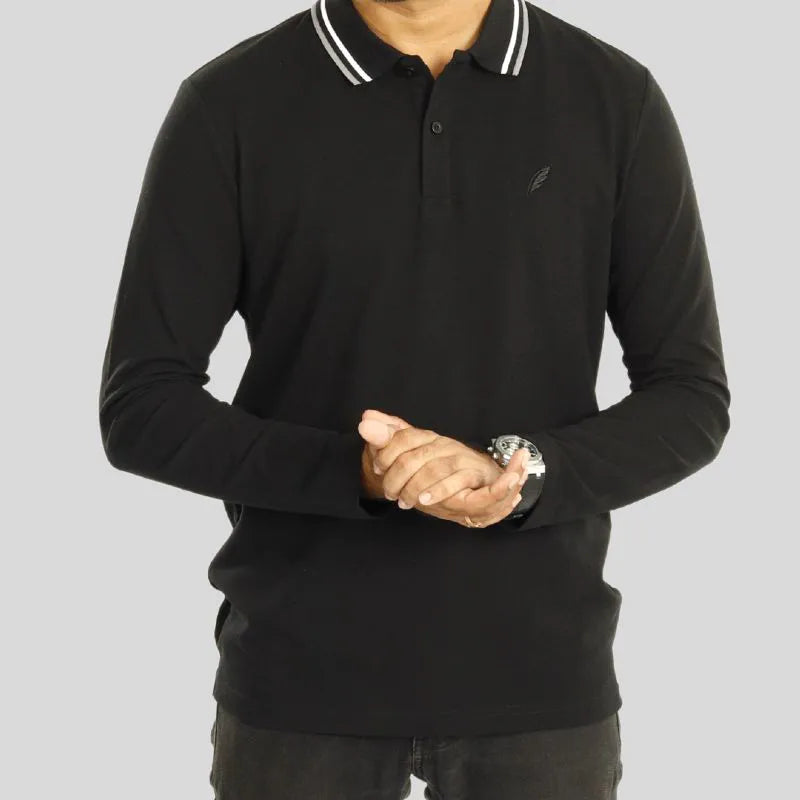 Full Sleeve Polo Black