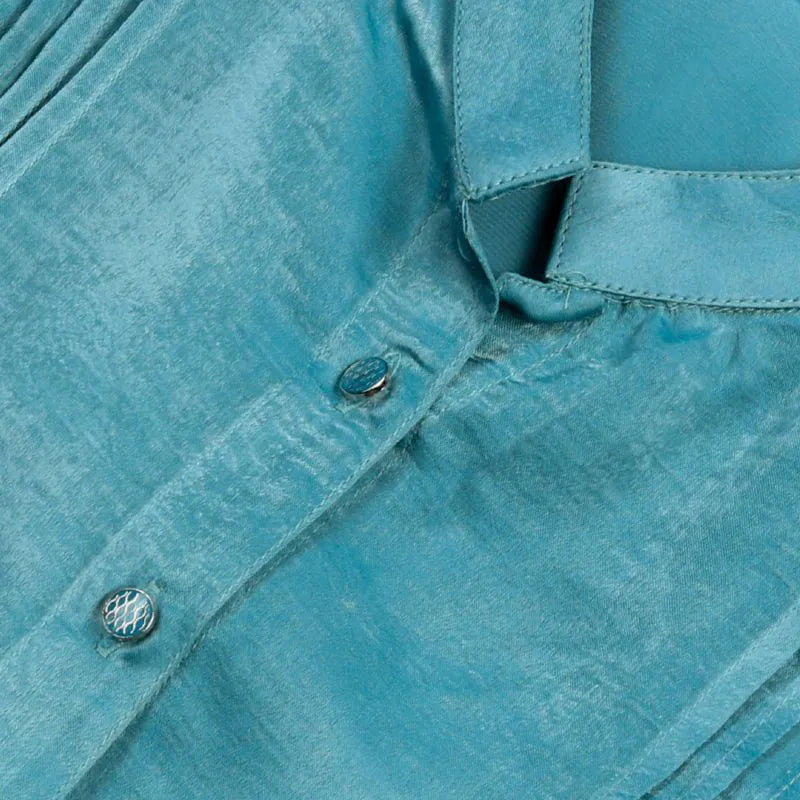 Women's Pleated Shirt Mint K-01