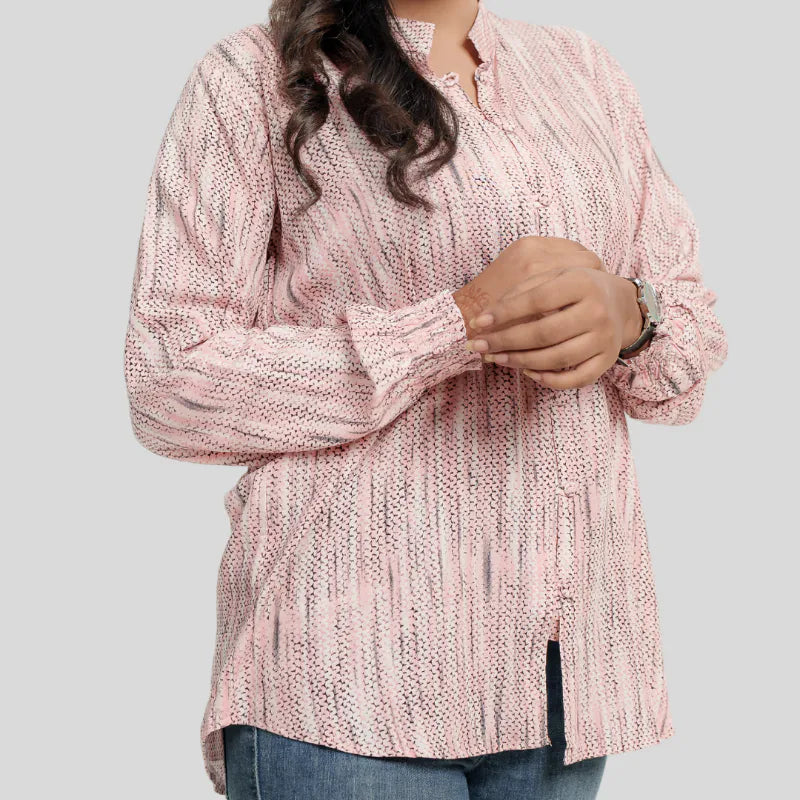 Women's Linen Shirt AOP L-1