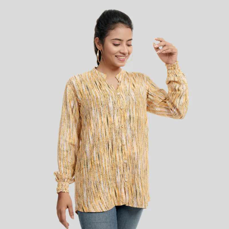 Women's Linen Shirt AOP L-3