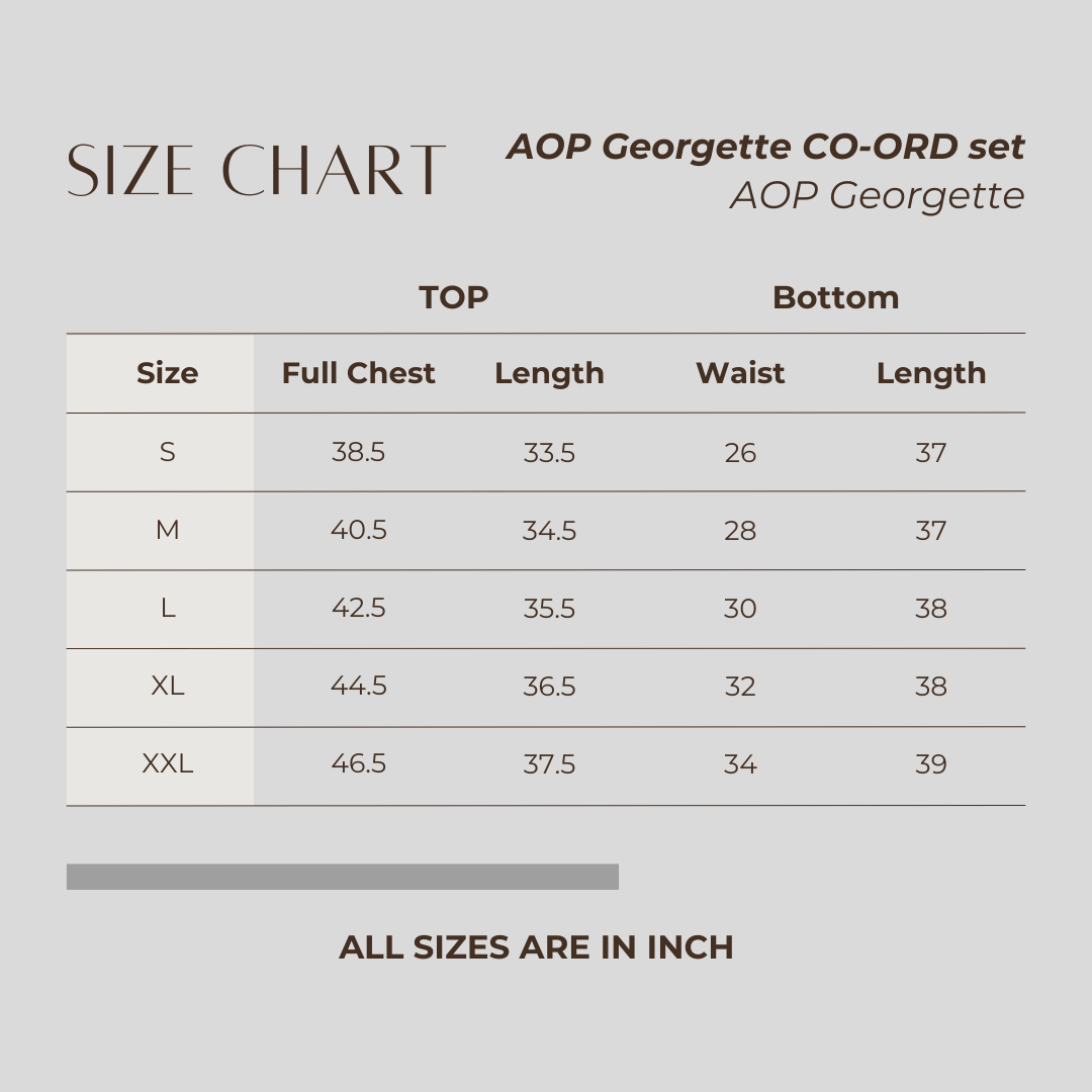 Women's AOP Georgette CO-ORD set (Blue)