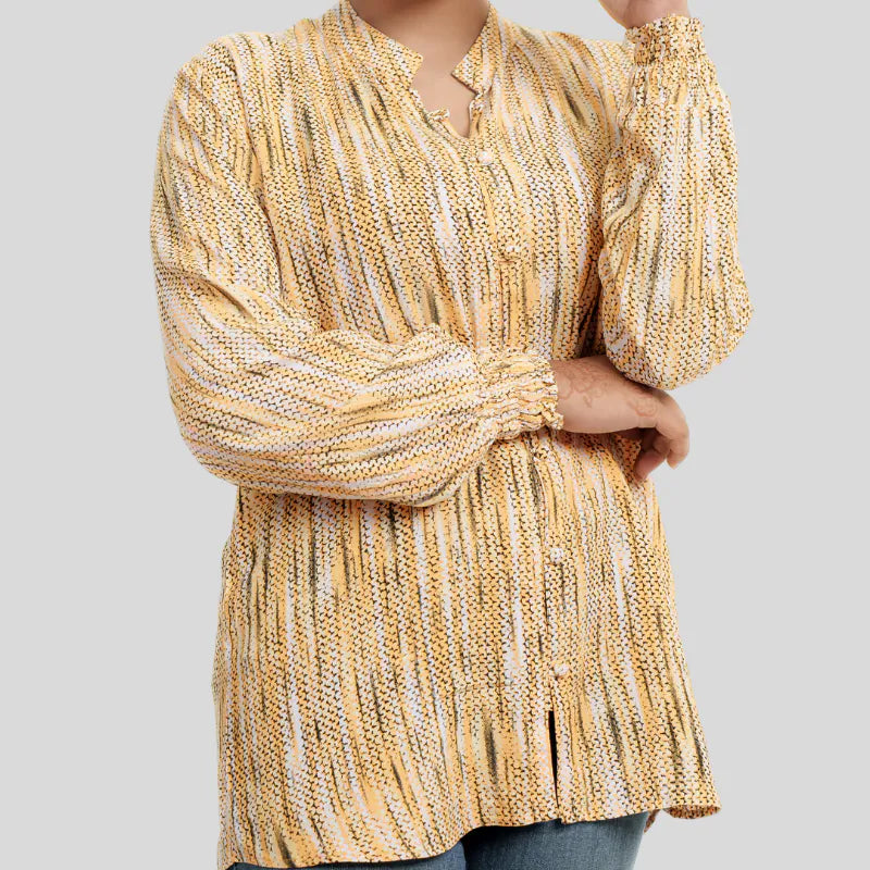 Women's Linen Shirt AOP L-3