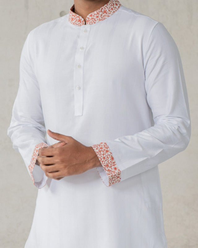 Men's Cotton Panjabi 01 Brown