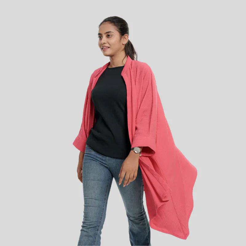 Women's Crepe Kaftan (Hot Pink)