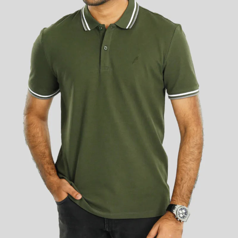 Standard Polo (Burgundy + Beige + Olive)