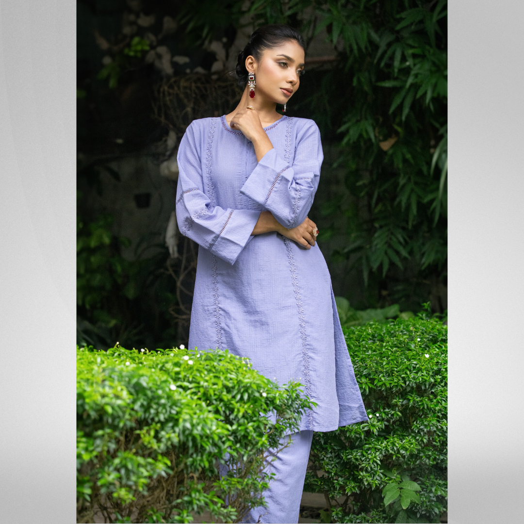 Popcorn Cut & Sew 01 Co-Ord Indigo