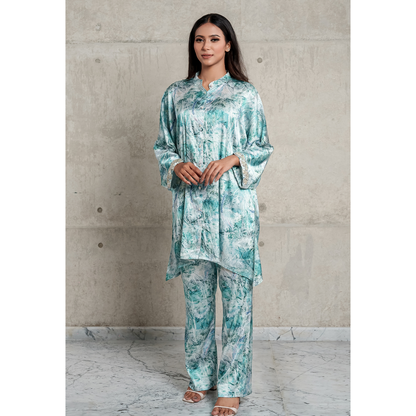 AOP Rayon Co-Ord Set (Green)