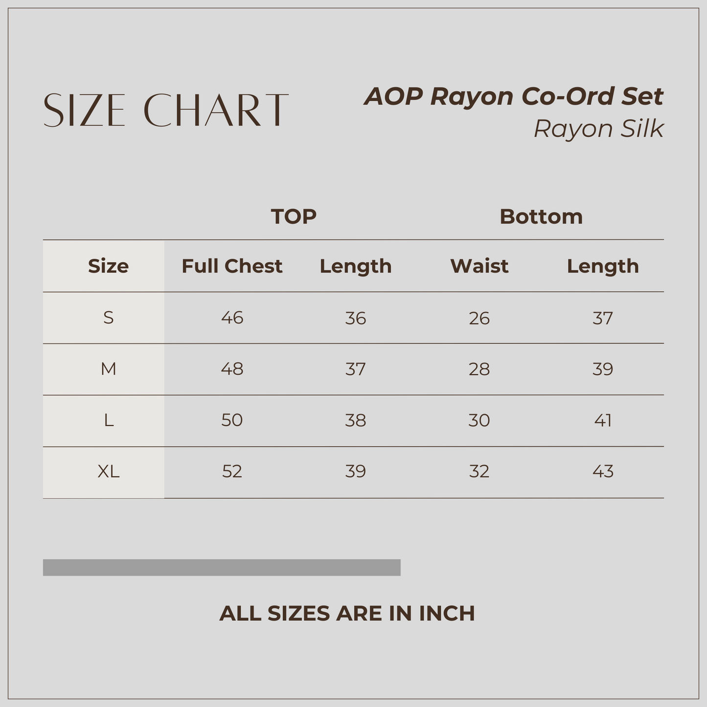 AOP Rayon Co-Ord Set (Coffee)