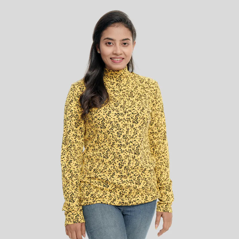 Women's AOP Turtle Top 02 (Yellow)