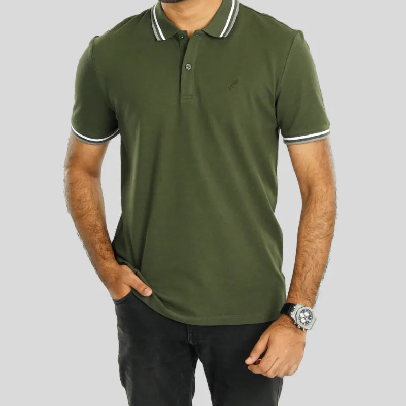 Standard Polo (Burgundy + Olive)