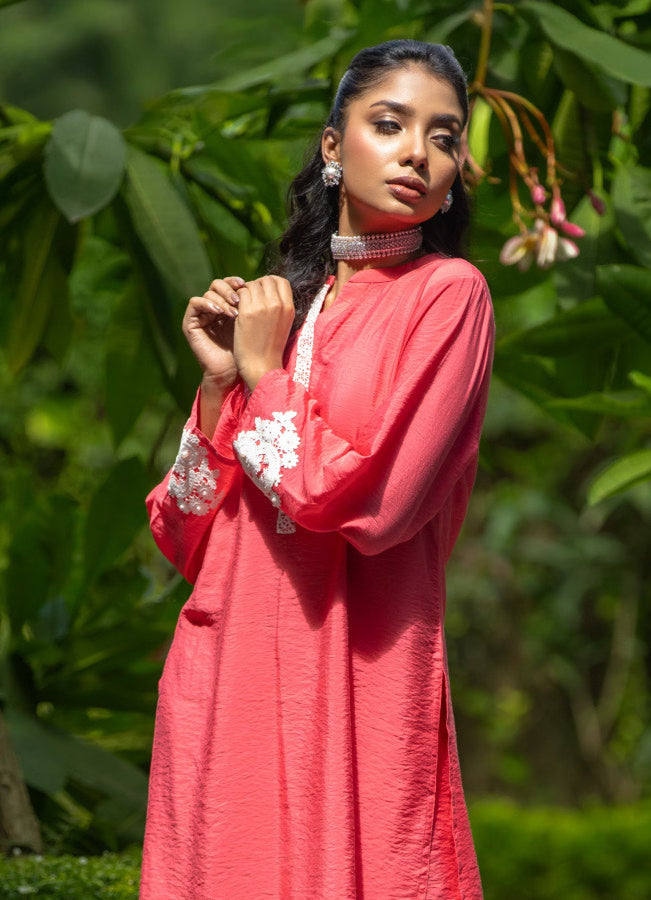 Rayon Silk Co-Ord Ball Pink