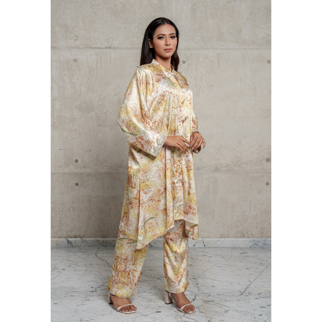 AOP Rayon Co-Ord Set (Yellow)