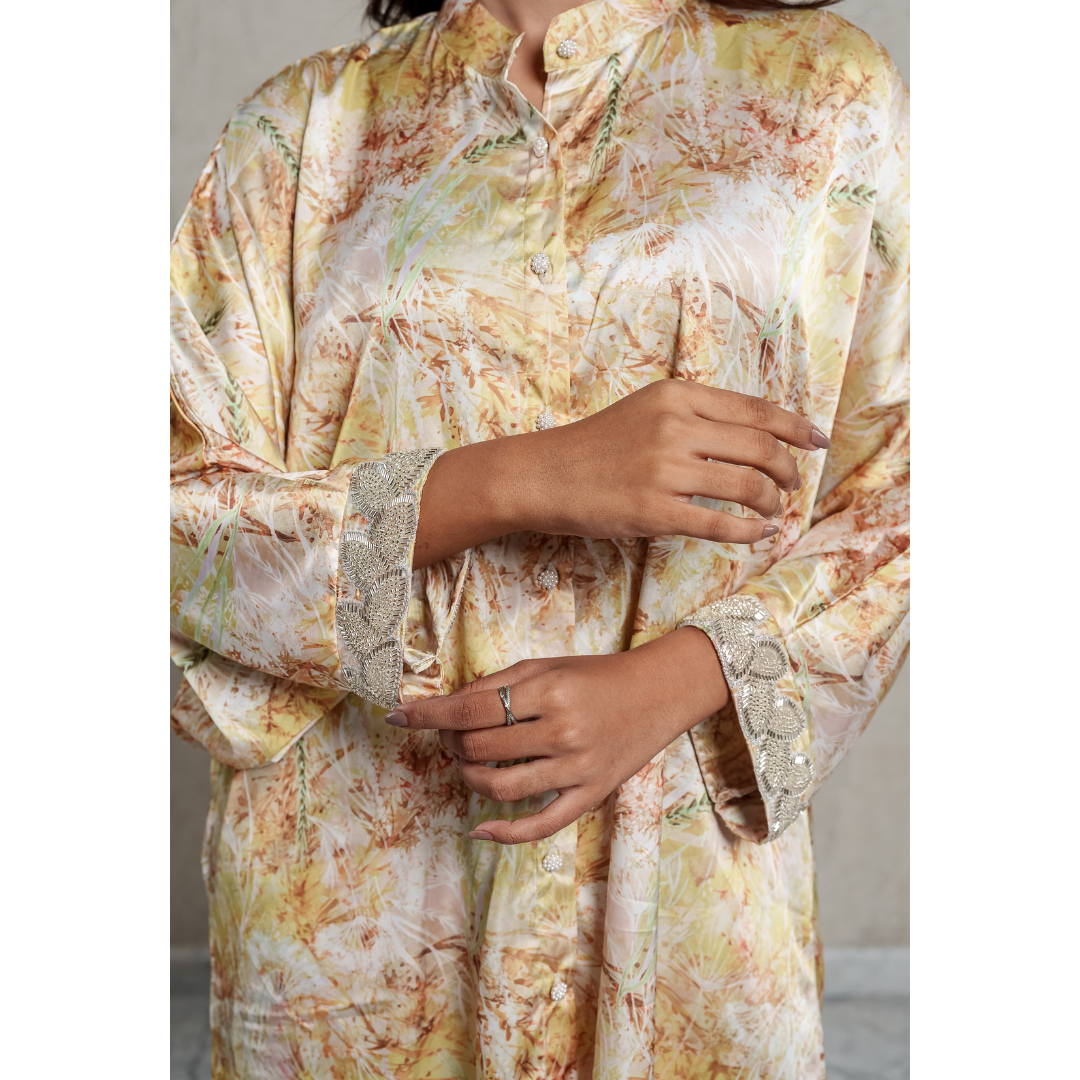 AOP Rayon Co-Ord Set (Yellow)