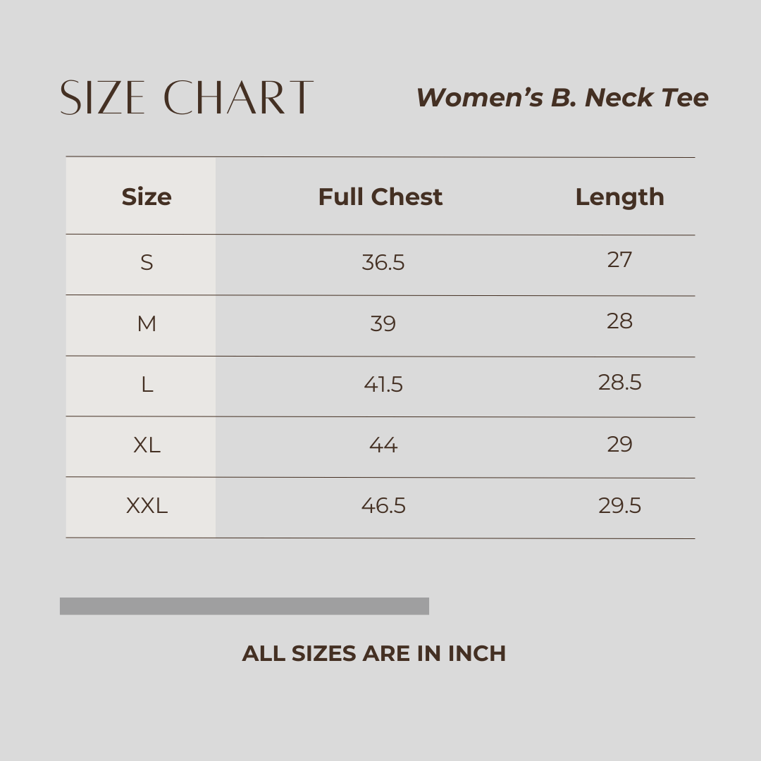 Women's B. Neck Tee Beige & Black