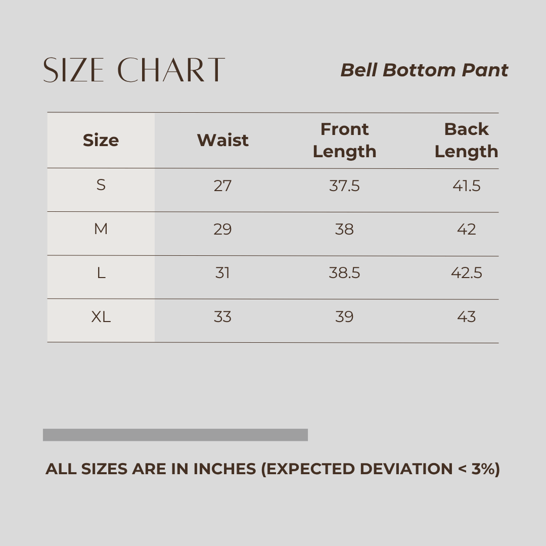 Bell Bottom Pant Black