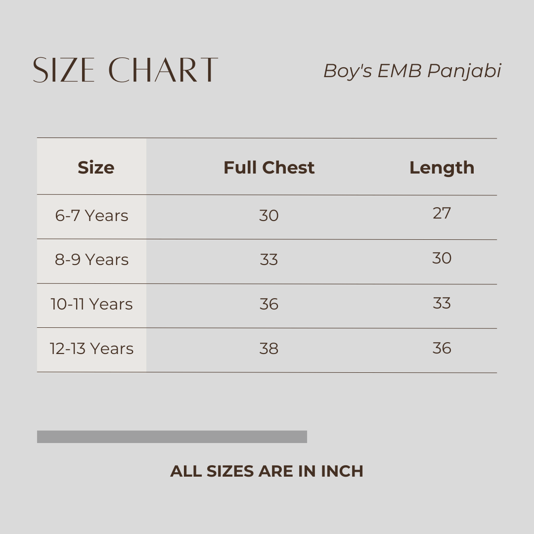 Boy's EMB Panjabi Seafoam Green