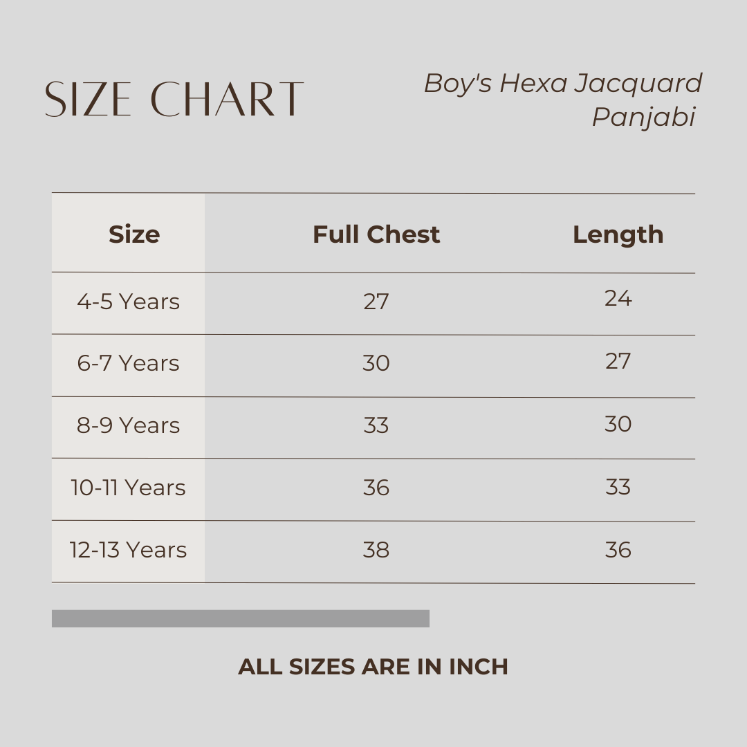 Boy's Hexa Jacquard Panjabi Black