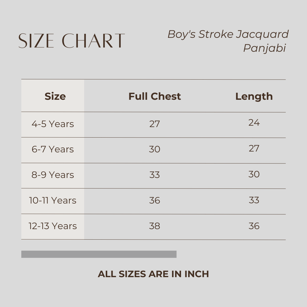 Boy's Stroke Jacquard Panjabi Blue