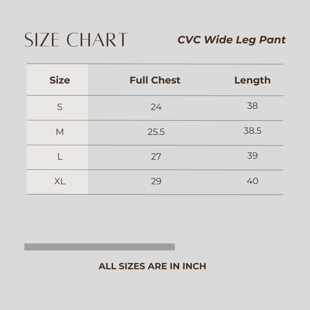 CVC Wide Leg Pant Beige