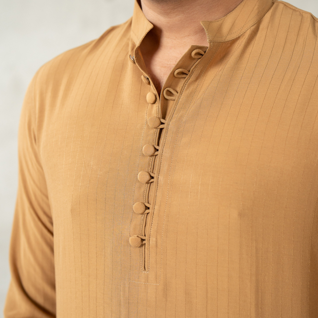 Men's Cashmilon Panjabi 01 (Mustard)