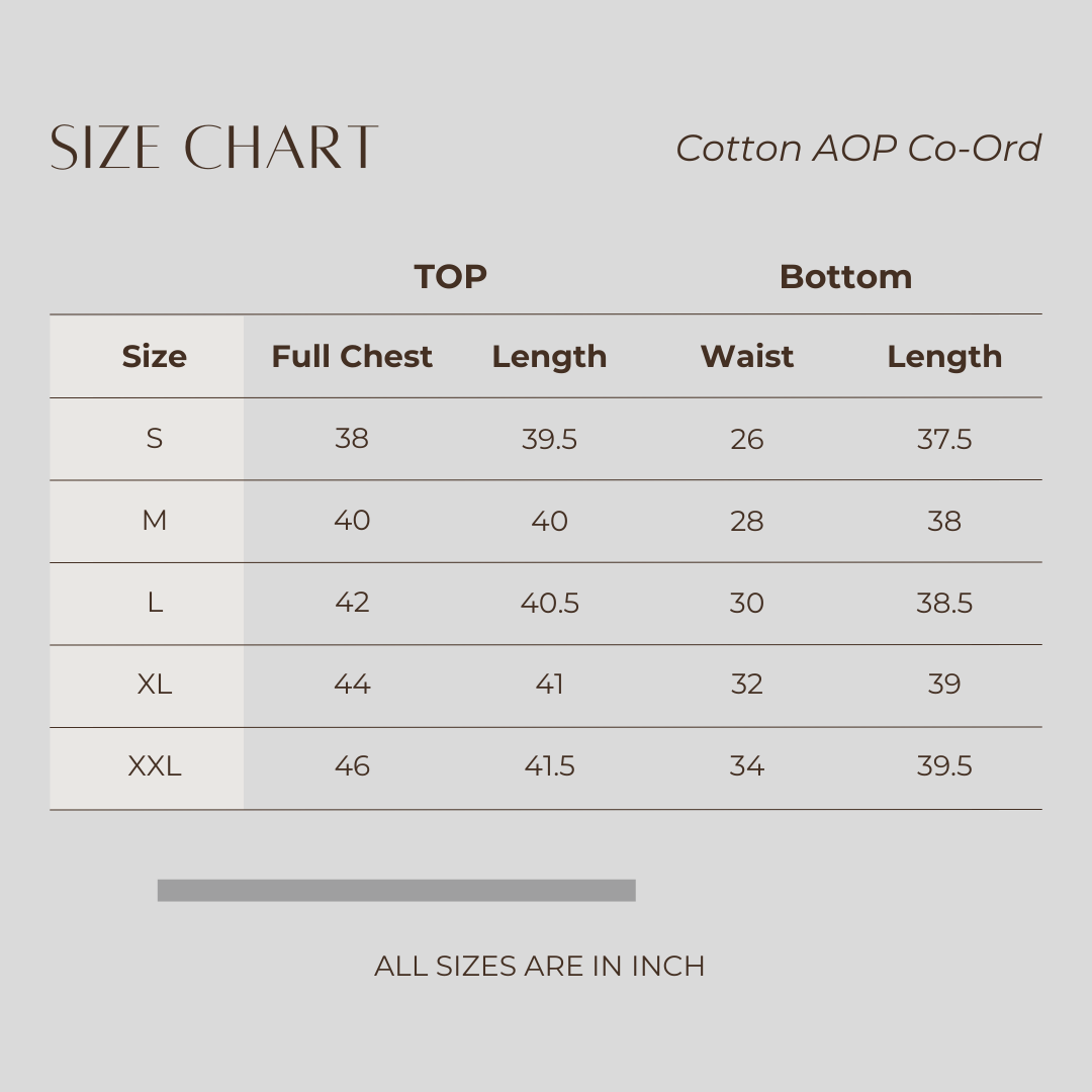 Women's Cotton AOP Co-Ord (Peach)