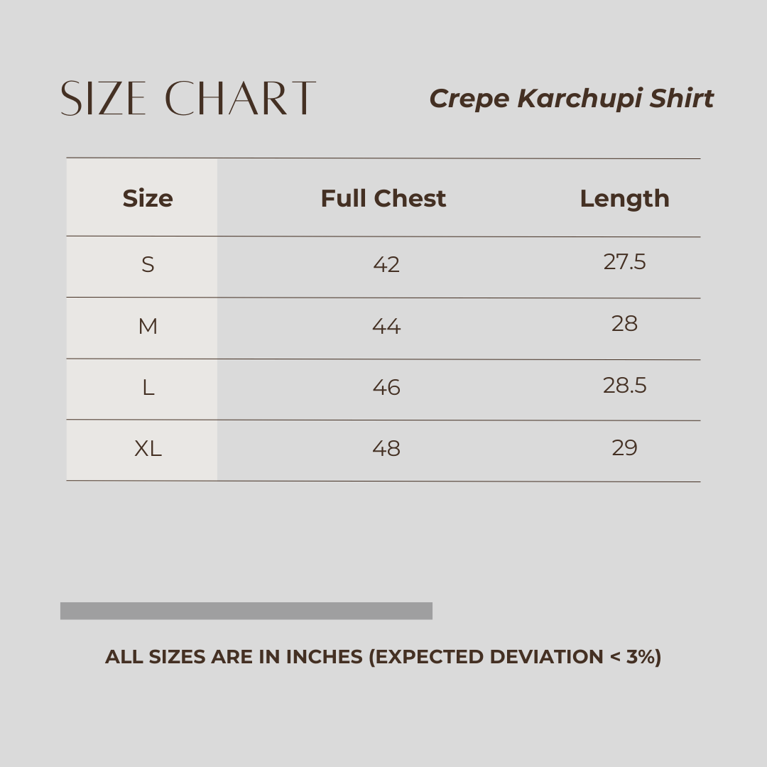 Crepe Karchupi Shirt White