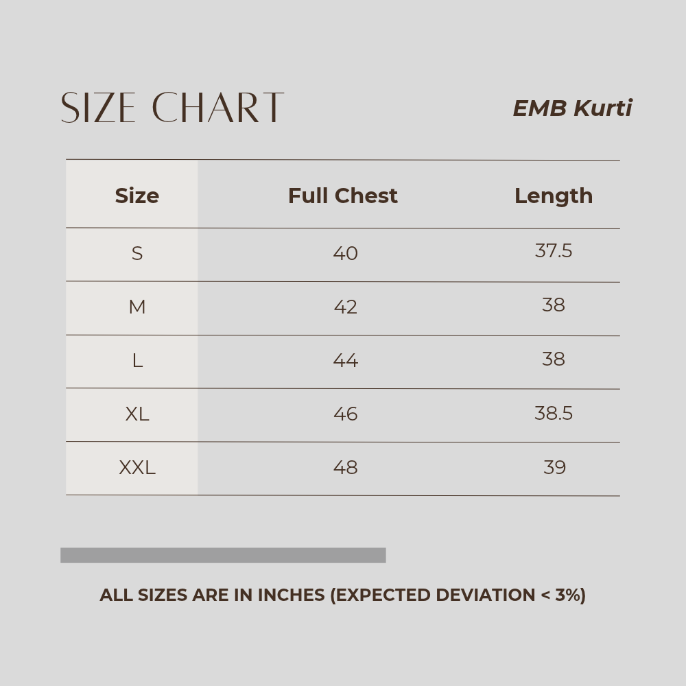 EMB Kurti Light Beige