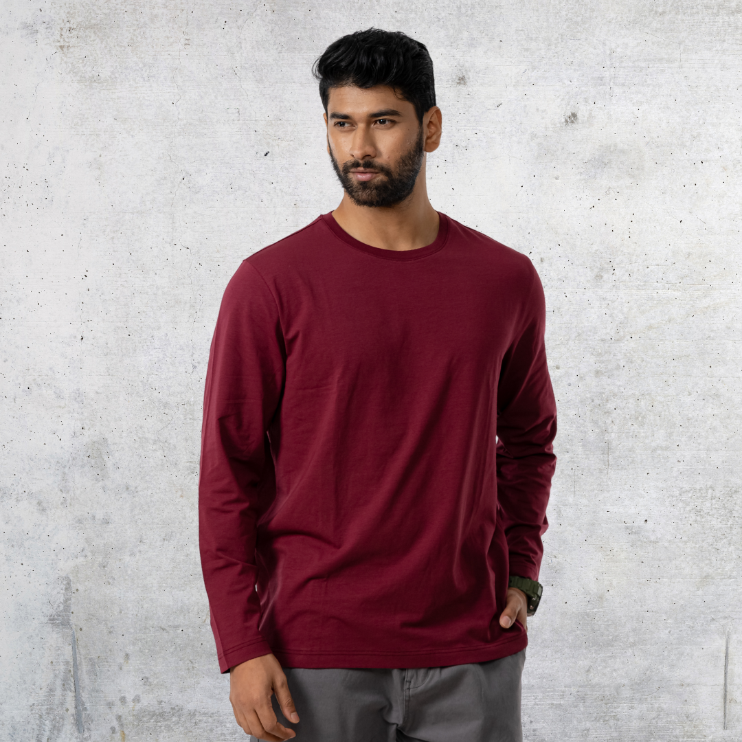 Essential Full Tee Maroon