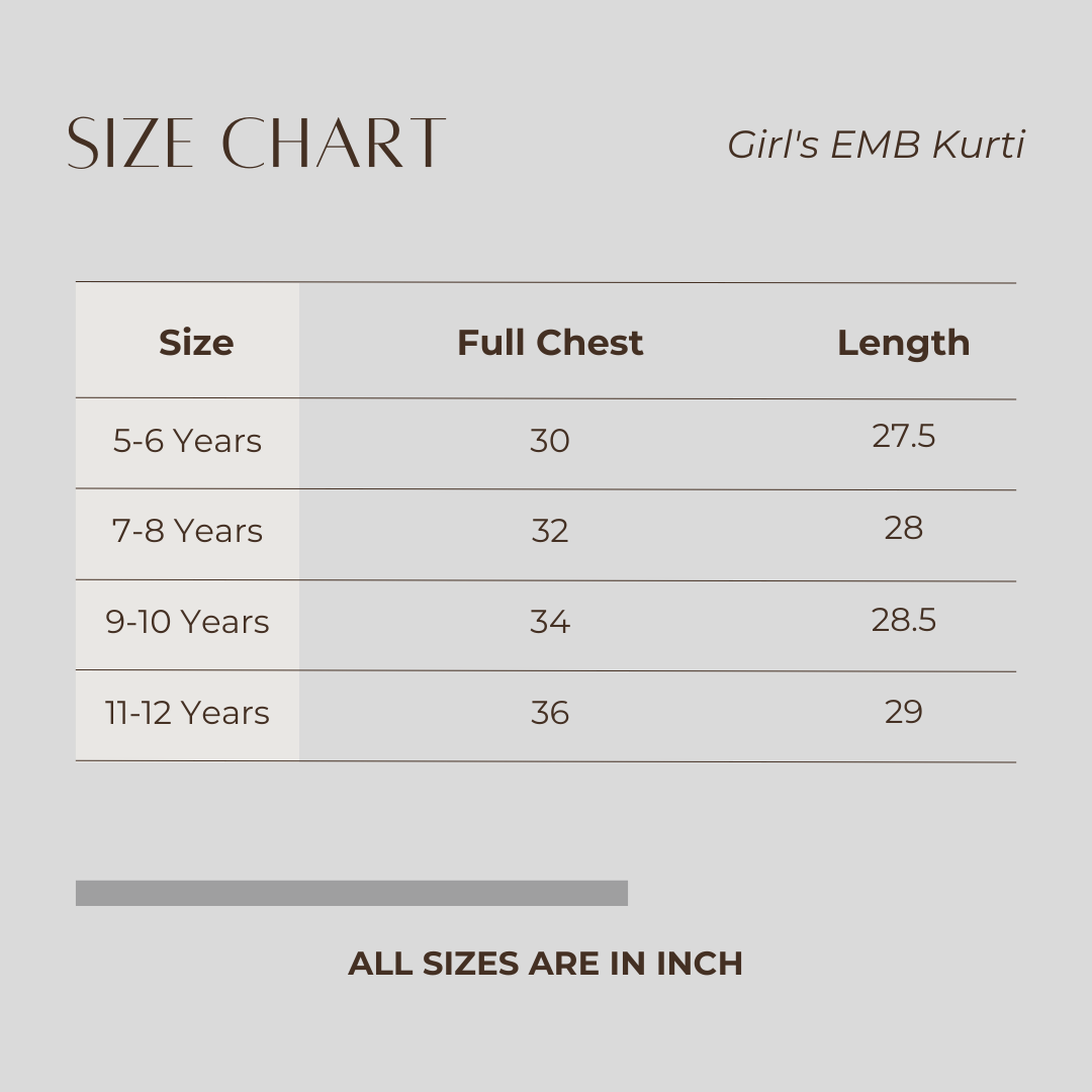 Girl's EMB Kurti Yellow