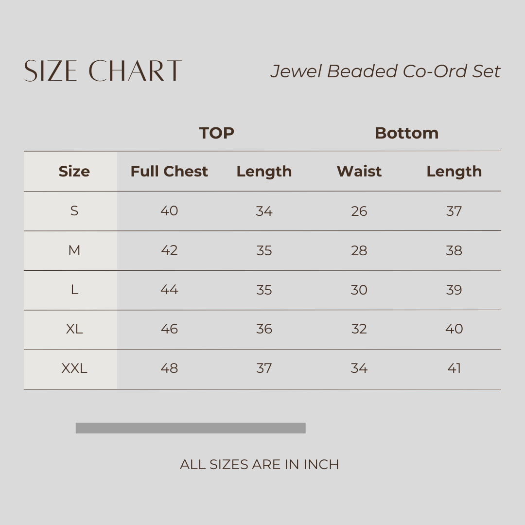 Jewel Beaded Co-Ord Set Champaign