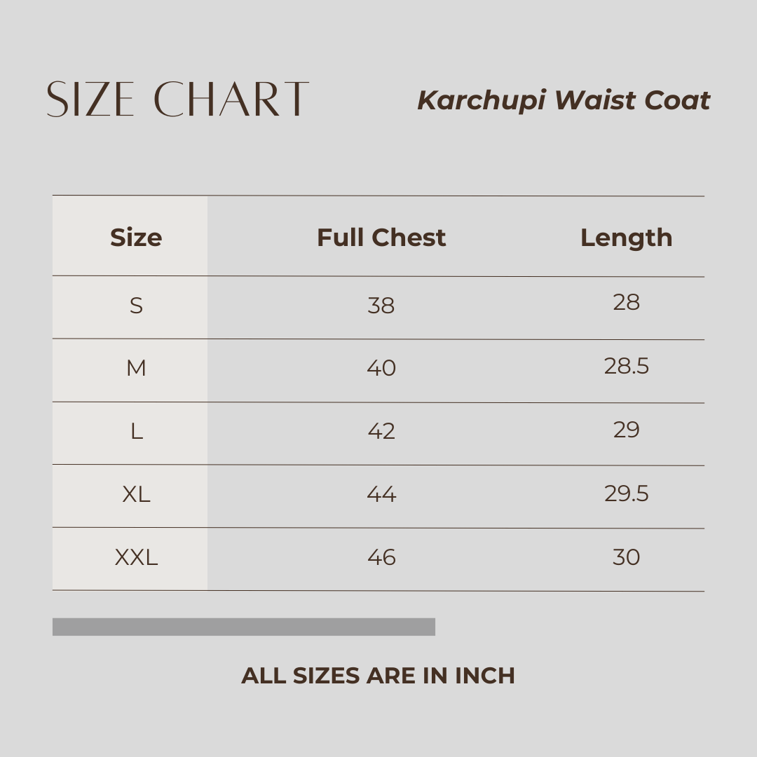Men's Karchupi Waist Coat Olive