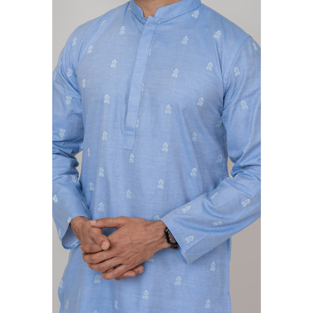 Men’s AOP EMB Panjabi Sky