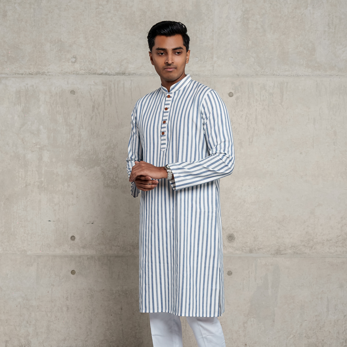 Men's Casual Panjabi Y/D (B&W)