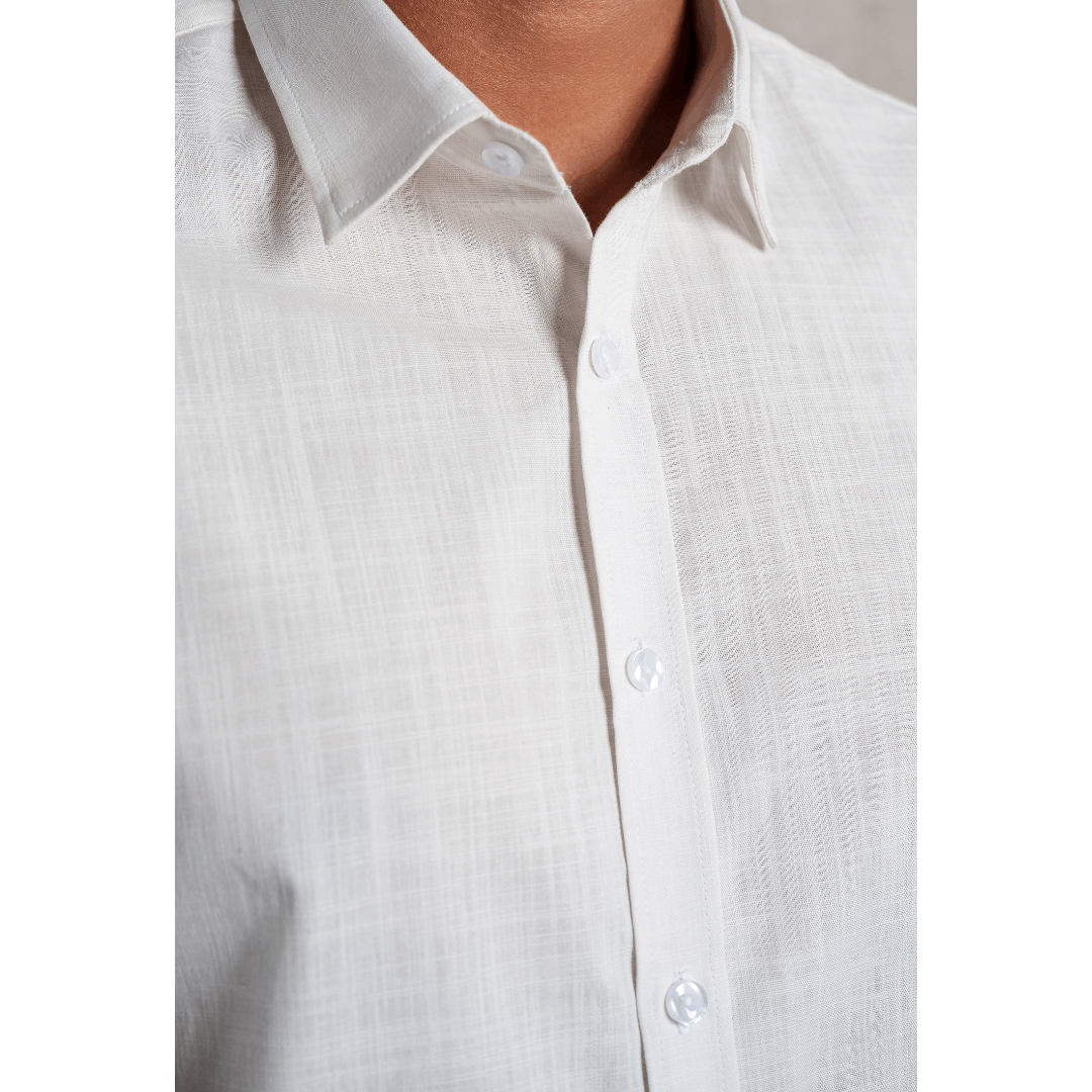 Men's Casual Shirt (White)