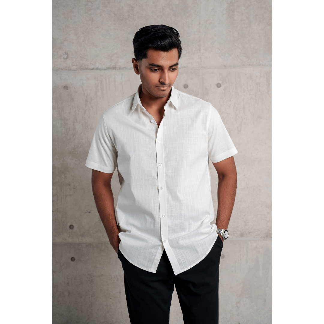 Men's Casual Shirt (White)