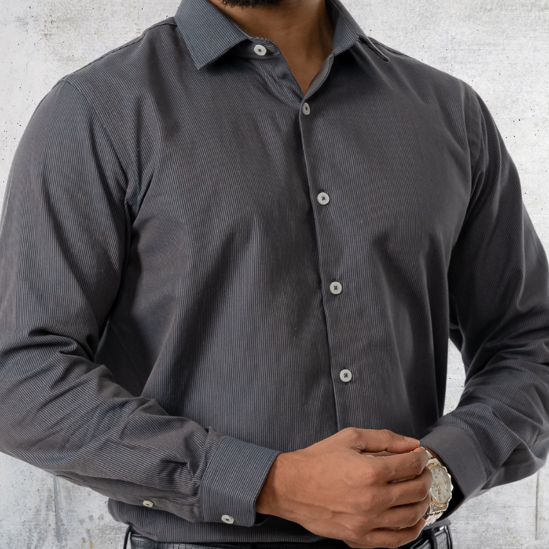 Men's Fancy Shirt Charcoal