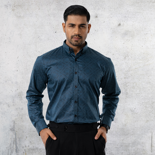 Men's Casual Shirt Teal