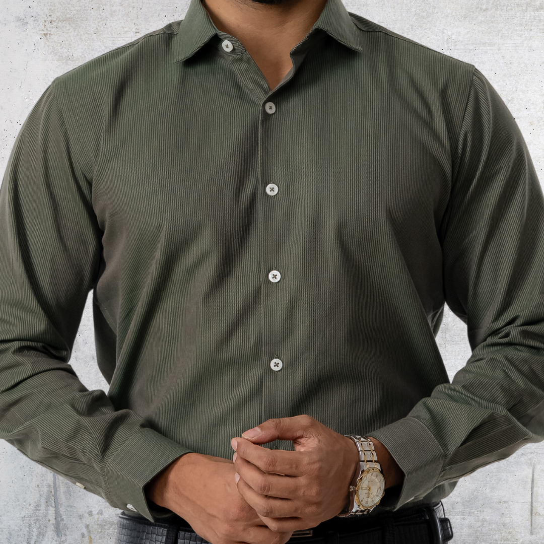 Men's Fancy Shirt Olive