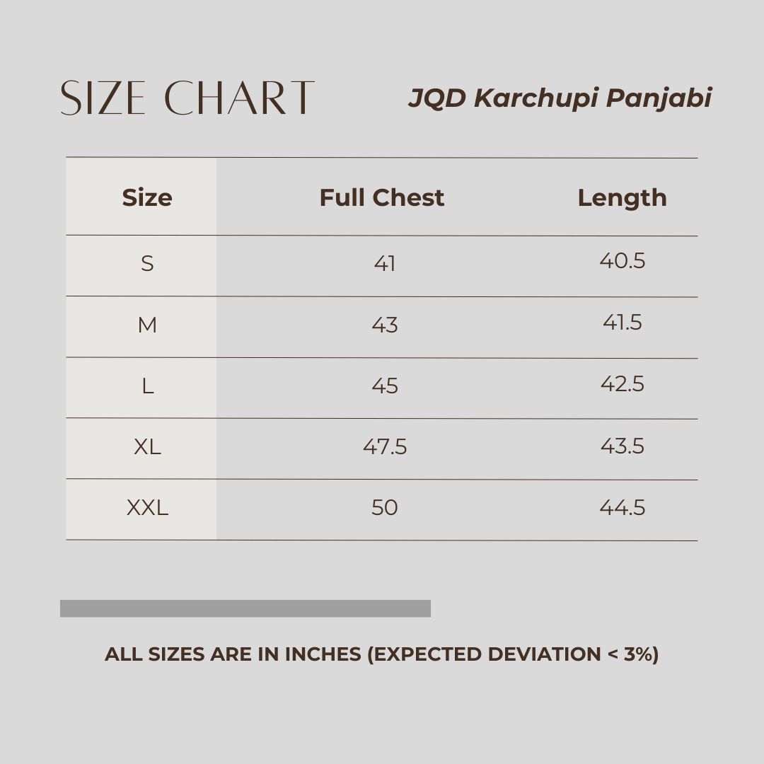 JQD Karchupi Panjabi Beige