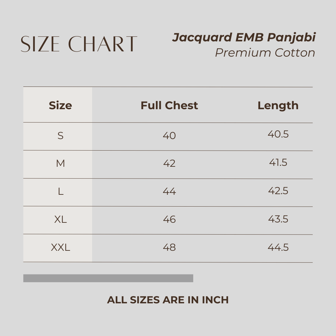 Men’s Jacquard EMB Panjabi Black