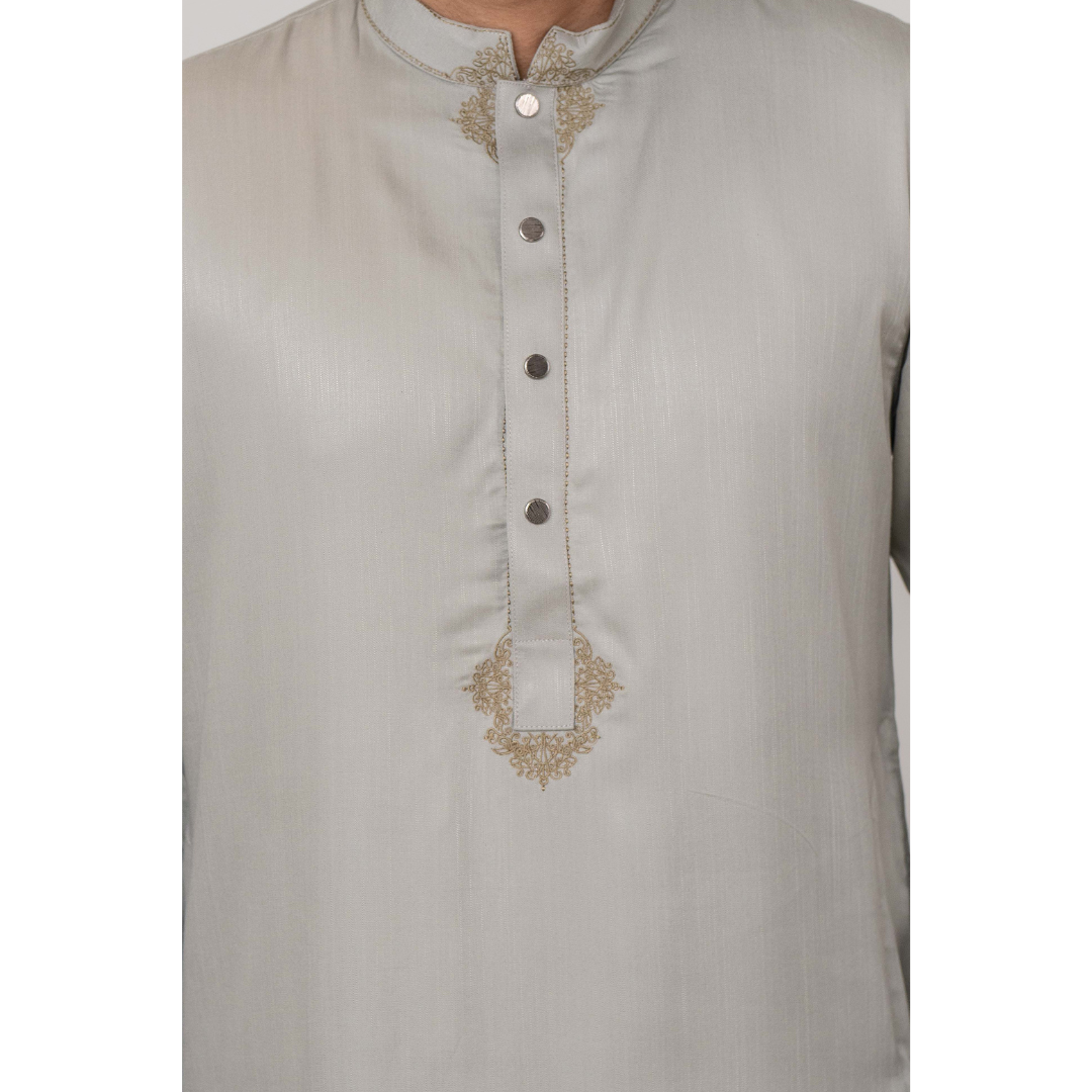 Men’s Premium EMB Panjabi Grey