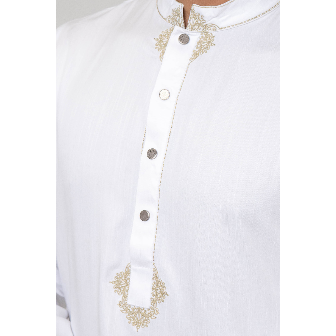 Men’s Premium EMB Panjabi White