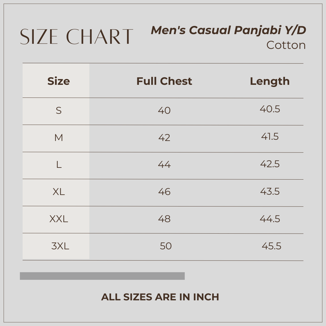 Men's Casual Panjabi Y/D (B&A)