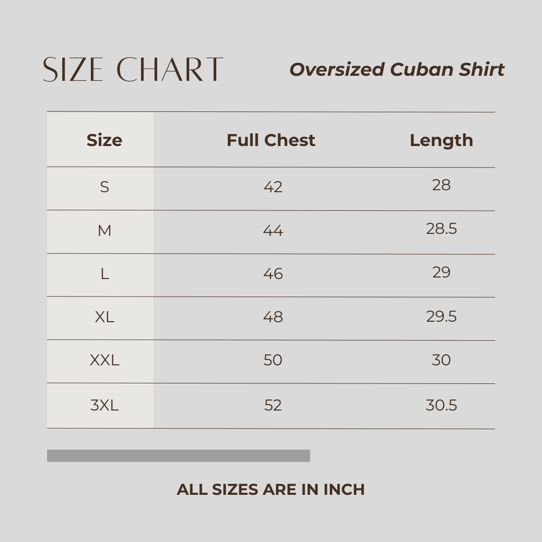 Oversized Cuban Shirt Beige & Off White