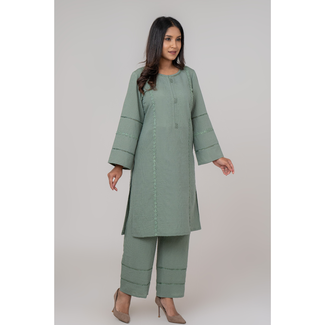Popcorn Cut & Sew 01 Co-Ord Moss