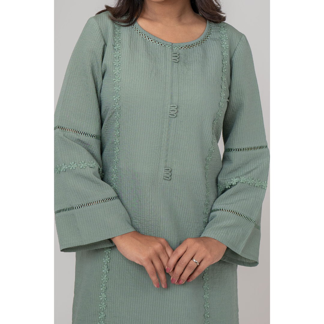 Popcorn Cut & Sew 01 Co-Ord Moss