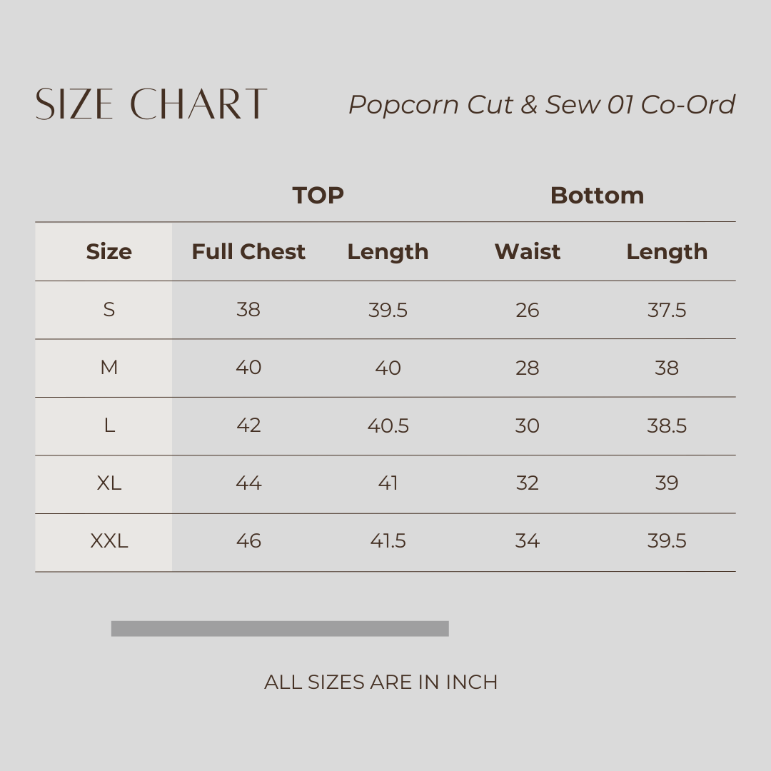 Popcorn Cut & Sew 01 Co-Ord Onion
