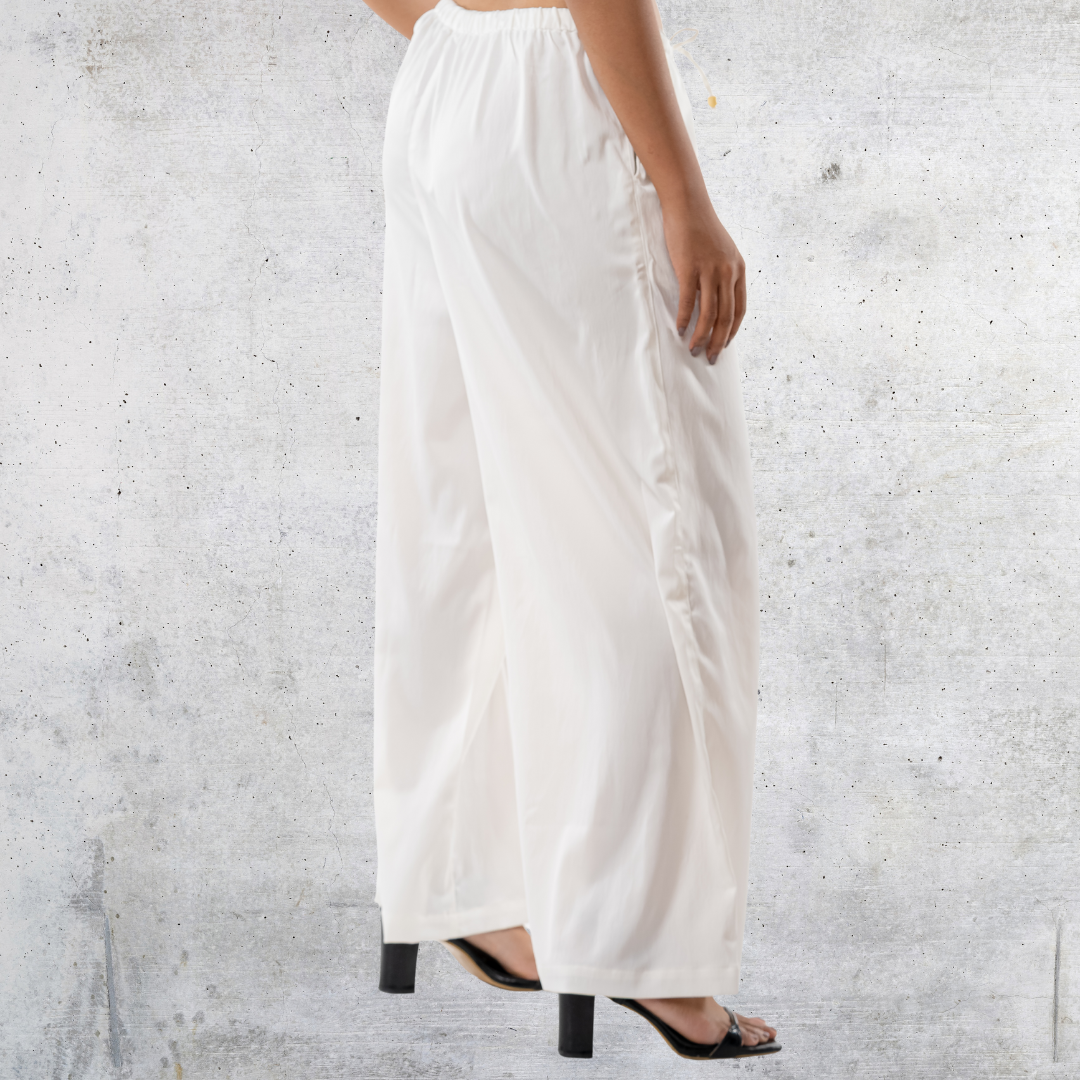 Women's Wide Leg Pant White 01