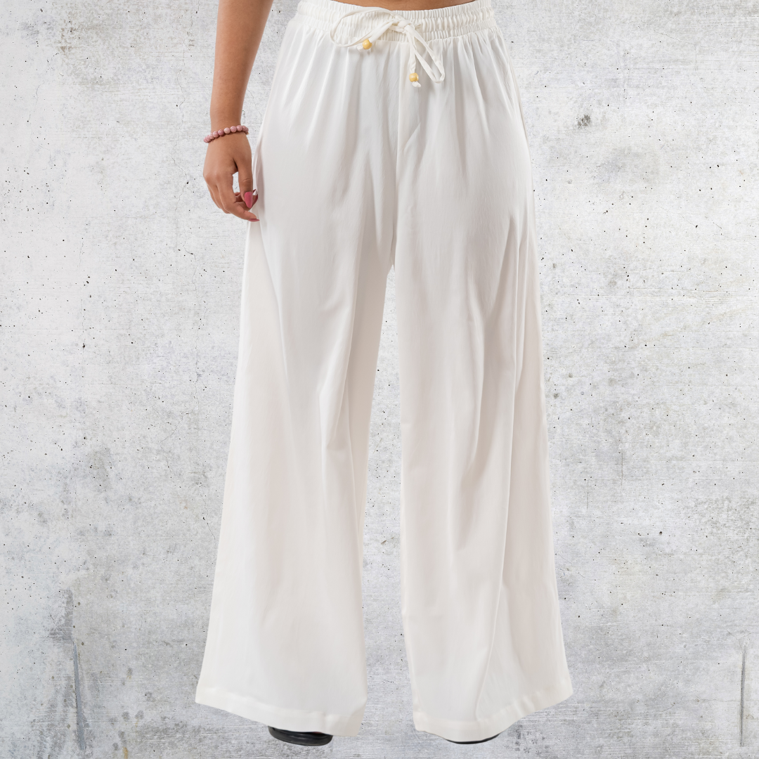 Women's Wide Leg Pant White 02